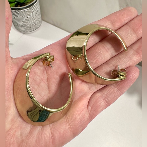 💛Robert Lee Morris SOHO Chunky U-Hoop Earrings - Picture 5 of 10